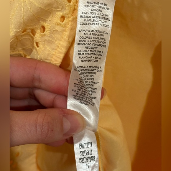 Butter Yellow White House | Black Market Eyelet Embroidered Floral Sheath Dress - Picture 4 of 11